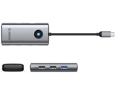 Šakotuvas Orico PW11-5P USB-C šakotuvo prijungimo stotis 1x USB-A 3.0 + 2x USB-A 2.0 + 1x USB-C PD + 1x HDMI - pilka