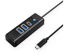 Orico PWC2U-C3 3-port USB hub 2x USB-A 3.0 1x USB-C 3.0 1 m - juodas