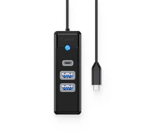 Orico PWC2U-C3 3-port USB hub 2x USB-A 3.0 1x USB-C 3.0 1 m - juodas