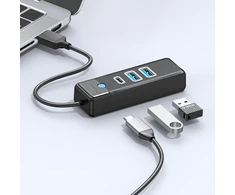 Orico PWC2U-U3 3-port USB hub 2x USB-A 3.0 1x USB-C 3.0 0.5 m - juodas