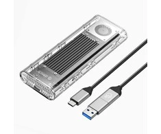 Orico TCM2-G20 M.2 NVME USB-C 3.2 20Gb/s Disk Drive – sidabro spalvos/skaidri