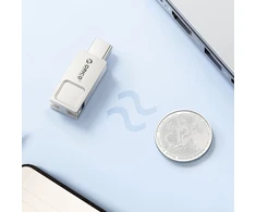 Orico U301 64GB USB-A USB-C USB 3.2 Gen 1 Pendrive - Sidabrinis