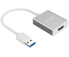 Orico UTH USB-A 3.0 to HDMI adapter - sidabrinis