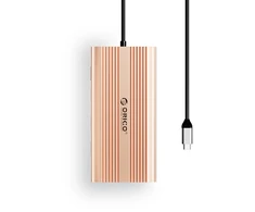 Orico XDR 12-in-1 USB-C Docking Station USB-A USB-C HDMI 4K VGA RJ45 Gigabit PD 100W SD and Micro SD Card Reader - Rose Gold