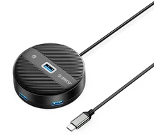 ORICO YS1-C2 4-port USB hub 1x USB-A 3.0 3x USB-A 2.0 0.3 m - juodas