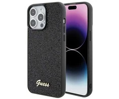Dėklas GUESS GUHCP15XPMSDGSK IPHONE 15 PRO MAX 6.7 "Juodas/Juodas HARDCASE DISCO METAL SCRIPT