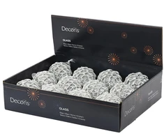 Nežinomas Eglutės žaisliukas Decoris 125210, baltas, stiklas