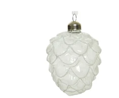 Nežinomas Eglutės žaisliukas Decoris 125210, baltas, stiklas