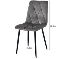 Oskar CHAIR LIBRA Pilkas 86.5X45X54
