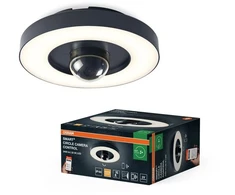 Osram 22W LED paviršinis lauko šviestuvas SMART+, tamsiai pilkas, 3000K, dimeriuojamas, su judesio davikliu ir kamera, IP44