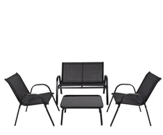 Lauko baldų komplektas Gardena Outdoor furniture set Rivet KD. juodas
