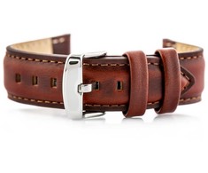 Odinis laikrodžio dirželis „Pacific W46“ – tamsiai rudas – 14 mm
