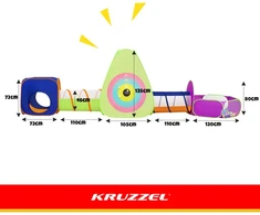 Kruzzel 5-in-1 Children's Tent with Tunnels
