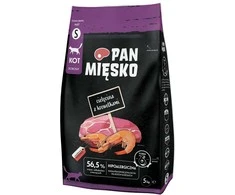 PAN MIĘSKO Veršiena su krevetėmis Mažas - sausas kačių maistas - 5kg