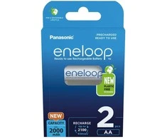 Rechargeable batteries PANASONIC ENELOOP AA 2000 mAh 2 vnt (BK-3MCDE/2CP)