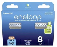 Rechargeable batteries PANASONIC ENELOOP AA 2000 mAh 8 vnt (BK-3MCDE/8HH)