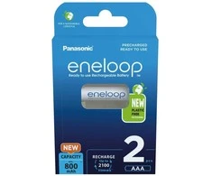 Rechargeable batteries PANASONIC ENELOOP AAA 800 mAh 2 vnt (BK-4MCDE/2CP)