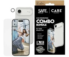 Panzer Glass „CARE by PanzerGlass“ madingas 3in1 apsauginis rinkinys: dėklas, stiklas ir objektyvas, skirtas „iPhone Air“