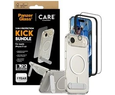 Panzer Glass „CARE by PanzerGlass“ „Feature Kick 3in1“ dėklas + stiklas + objektyvas, skirtas „iPhone Air“