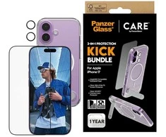 Panzer Glass „CARE by PanzerGlass Feature Kick 3in1“ dėklas + stiklas + objektyvas, skirtas „iPhone 17“