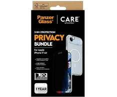 Panzer Glass „CARE by PanzerGlass“ flagmaninis „Privacy 3-in-1“ dėklas + privatumo stiklas + objektyvas, skirtas „iPhone Air“