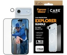 Panzer Glass „CARE by PanzerGlass Flagship Explorer 3-in-1“ dėklas + stiklas + objektyvas, skirtas „iPhone Air“