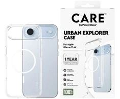 „Panzer Glass CARE by PanzerGlass“ flagmaninis „Urban Explorer“ dėklas su „Baltas MagSafe“, skirtas „iPhone Air“ – permatomas