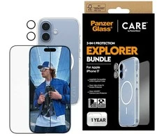 „Panzer Glass CARE by PanzerGlass Flagship Explorer 3in1“ dėklas + stiklas + objektyvas, skirtas „iPhone 17“
