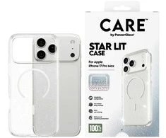 „Panzer Glass CARE by PanzerGlass“ flagmaninis „Urban Explorer“ dėklas su „Baltas MagSafe“, skirtas „iPhone 17 Pro Max“ – skaidrūs blizgučiai