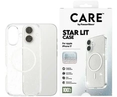 „Panzer Glass CARE by PanzerGlass“ flagmaninis „Urban Explorer“ dėklas su „Baltas MagSafe“, skirtas „iPhone 17“ – skaidrūs blizgučiai