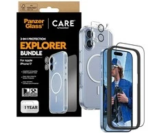 „Panzer Glass CARE by PanzerGlass Flagship Explorer 3in1“ dėklas + stiklas + objektyvas, skirtas „iPhone 17“