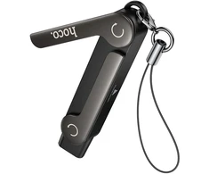 Adapteris with holder USB C to USB C max 240W Hoco UA47A juodas