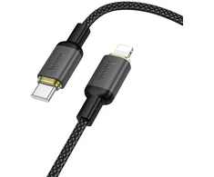 Cable USB C to Lightning Hoco PD 30W 1 m X128 Benefit juodas