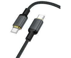 Cable USB C to USB C Hoco 3A 60W 1 m X128 Benefit juodas