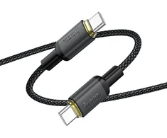 Cable USB C to USB C Hoco 3A 60W 1 m X128 Benefit juodas