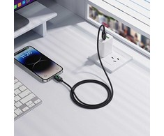 Laidas su LCD ekranu USB C į USB C Hoco 3A 60W 1,2 m U146 juodas