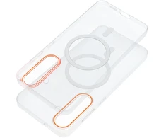 OEM dėklas, skirtas Honor 600 LITE Go, oranžinis, suderinamas su MagSafe, skaidrus