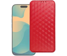 Oem Originalus atverčiamas dėklas Motorola G17 Cubic Book, raudonas
