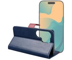 Dėklas Oem Flip case for Motorola G57 POWER Split Book navy and red