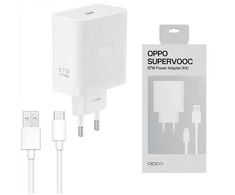 OPPO SuperVOOC original charger Type C 67W VCB7CAEH baltas bulk