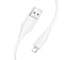 Silikoninis laidas USB C į Lightning Hoco 27W 1 m X124 baltas