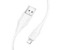 Silikoninis laidas USB C į Lightning Hoco 27W 1 m X124 baltas