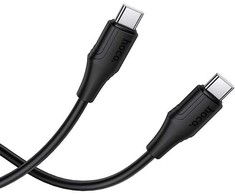 Silicone Cable USB C to USB C Hoco 3A 60W 1 m X124 juodas