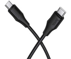 Silicone Cable USB C to USB C Hoco 3A 60W 1 m X124 juodas