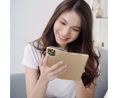 OEM atverčiamas dėklas Oppo Reno 15 PRO 5G Smart Case Book auksinis