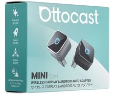 Wireless car adapter OTTOCAST Mini Cube T2 sidabrinis