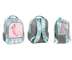 paso Backpack. žalias/pink. 28 cm x 15 cm x 38 cm