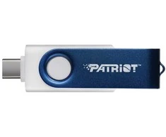 Patriot Memory 64GB Xporter X550 USB atmintinė su dviguba USB A+C jungtimi (PS64GX550AAD) Baltas, Mėlyna