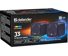 Kompiuterio kolonėlės PC Speakers 2.0 DEFENDER J3 2.0 6W LED USB juodas