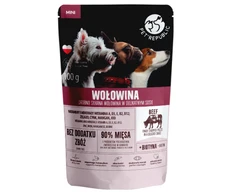 PET REPUBLIC Mini Smulkiai pjaustyta jautiena - Šlapias šunų maistas - 100 g